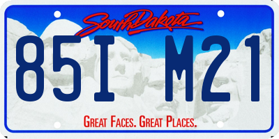 SD license plate 85IM21