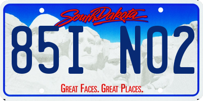 SD license plate 85IN02