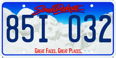 SD license plate 85IO32