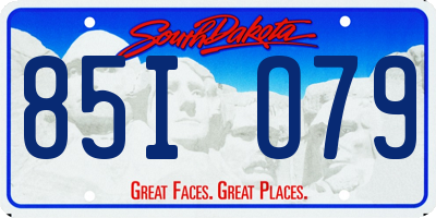 SD license plate 85IO79