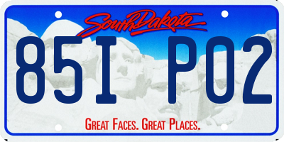 SD license plate 85IP02