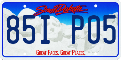 SD license plate 85IP05