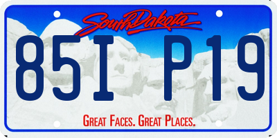 SD license plate 85IP19