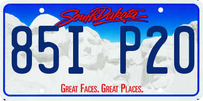SD license plate 85IP20
