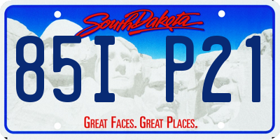 SD license plate 85IP21