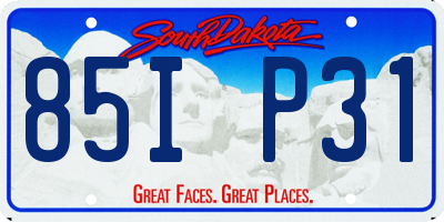 SD license plate 85IP31