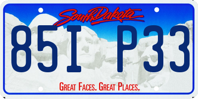 SD license plate 85IP33