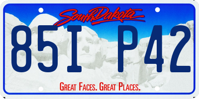 SD license plate 85IP42