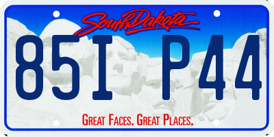 SD license plate 85IP44
