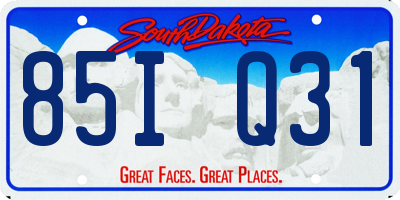 SD license plate 85IQ31