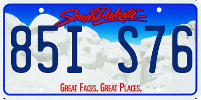 SD license plate 85IS76