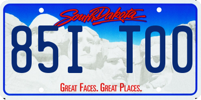SD license plate 85IT00