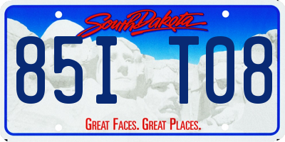 SD license plate 85IT08