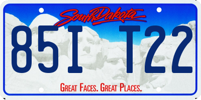 SD license plate 85IT22