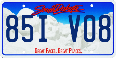 SD license plate 85IV08