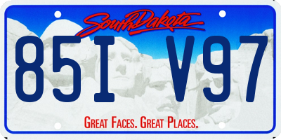 SD license plate 85IV97
