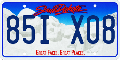 SD license plate 85IX08