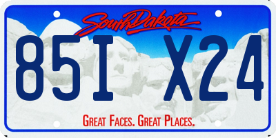 SD license plate 85IX24