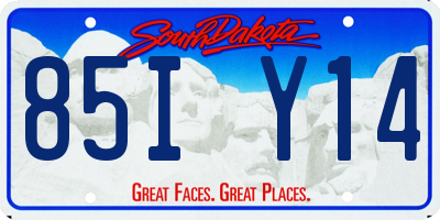 SD license plate 85IY14