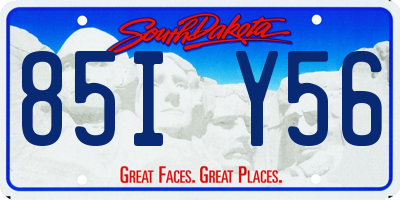 SD license plate 85IY56