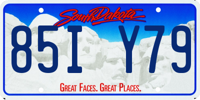 SD license plate 85IY79