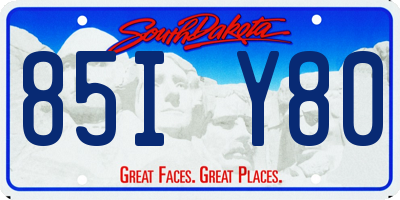 SD license plate 85IY80
