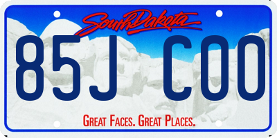 SD license plate 85JC00