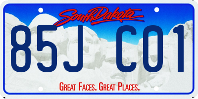 SD license plate 85JC01