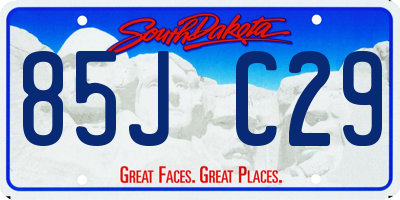 SD license plate 85JC29