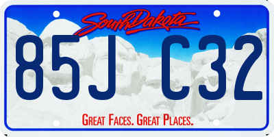 SD license plate 85JC32