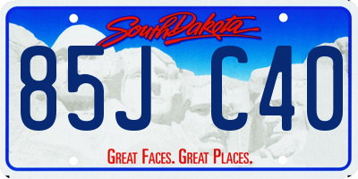 SD license plate 85JC40
