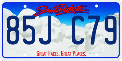SD license plate 85JC79