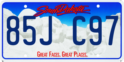 SD license plate 85JC97