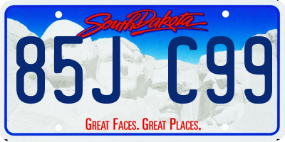 SD license plate 85JC99