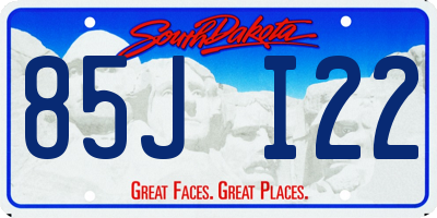 SD license plate 85JI22