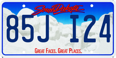 SD license plate 85JI24