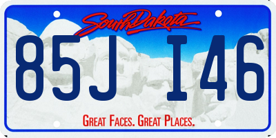 SD license plate 85JI46