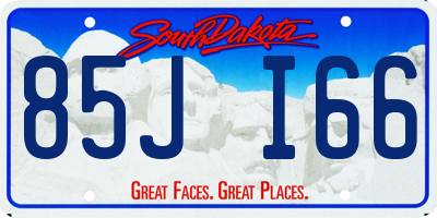 SD license plate 85JI66