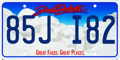 SD license plate 85JI82