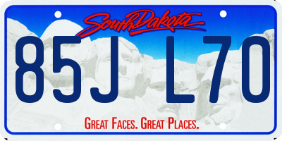 SD license plate 85JL70