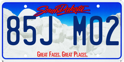 SD license plate 85JM02