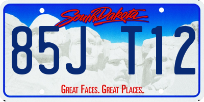 SD license plate 85JT12