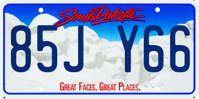 SD license plate 85JY66