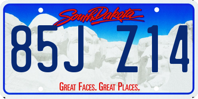 SD license plate 85JZ14