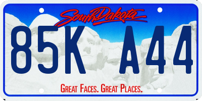 SD license plate 85KA44