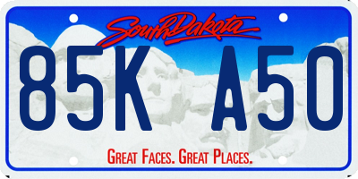 SD license plate 85KA50