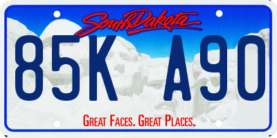SD license plate 85KA90