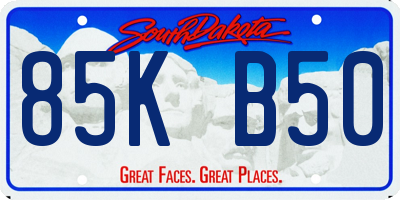 SD license plate 85KB50