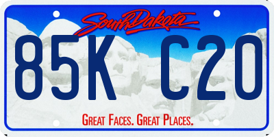 SD license plate 85KC20
