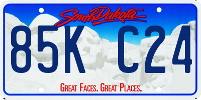 SD license plate 85KC24
